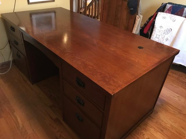 Solid Oak Desk And File Cabinet In Topeka Shawnee County Kansas